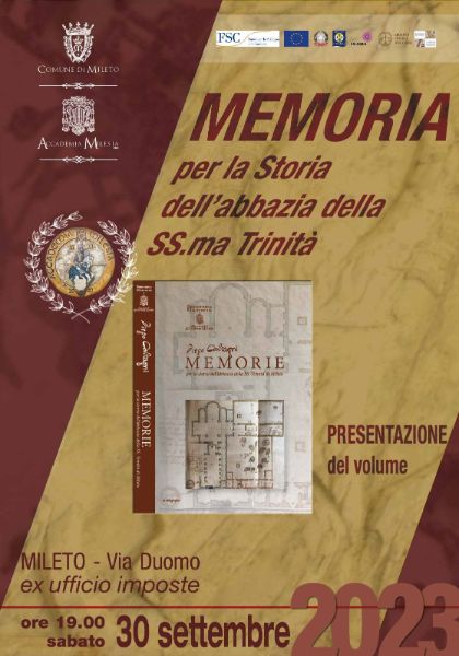Memoria per la storia dell'abbazia della SS.ma Trinità