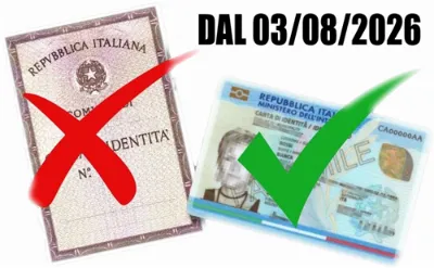 SCADENZA CARTA IDENTITA' CARTACEA AL 03 gosto 2026