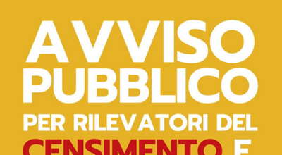 avviso selezione rilevatori censimento