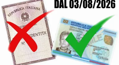SCADENZA CARTA IDENTITA' CARTACEA AL 03 gosto 2026